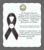 La Universidad Nacional de Caaguazú expresa sentidas condolencias a la Prof. M.V. Gloria Gamarra de Martínez – Decana de la Facultad Ciencias de la Producción y Familia, por el fallecimiento de su Padre Don Vicente Gamarra Aguilera